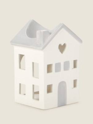 White HouseShaped Ceramic Oil Burner Home at ASDA