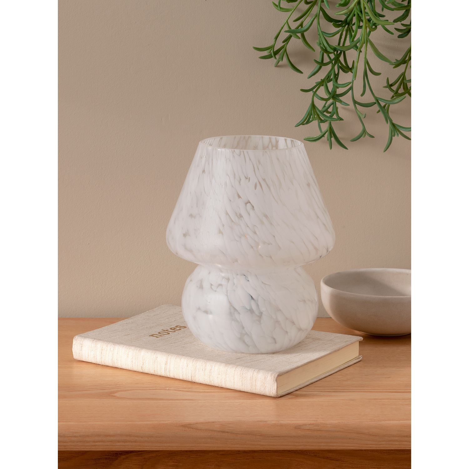 George White Mushroom Portable Battery Lamp