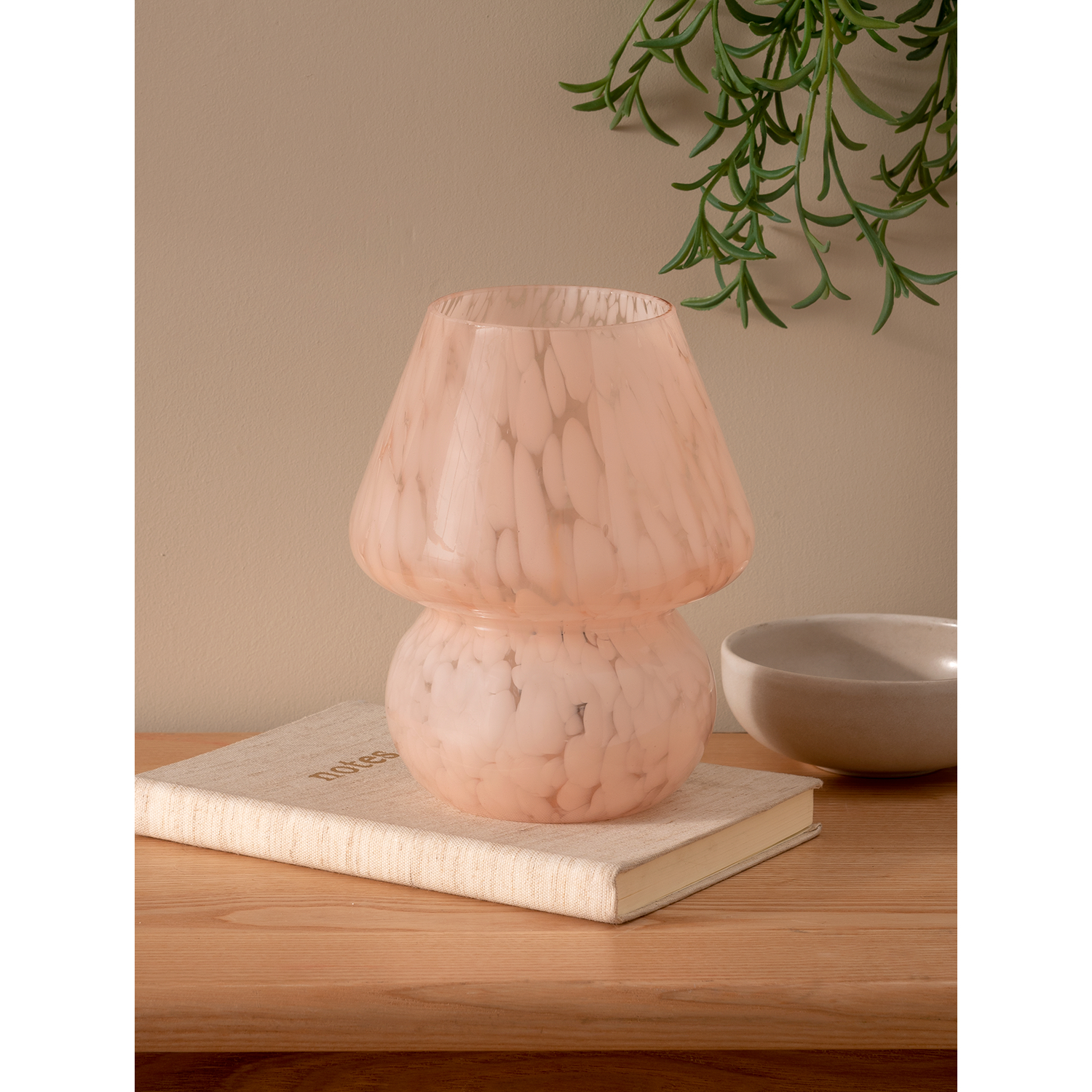 George Pink Mushroom Portable Battery Lamp