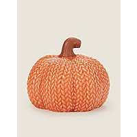 Orange Knit Effect Ceramic Pumpkin | Home | George at ASDA