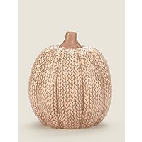 Greige Knit Effect Ceramic Pumpkin | Home | George at ASDA