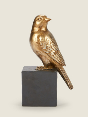 Gold Bird Ornament Home at ASDA