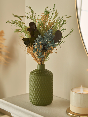 Stacey Solomon Green Dried Floral Decoration in Vase Home at