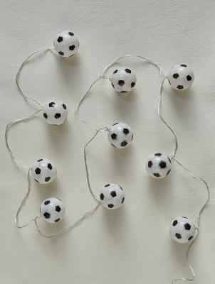 Black & White LED Football String Light Home at ASDA