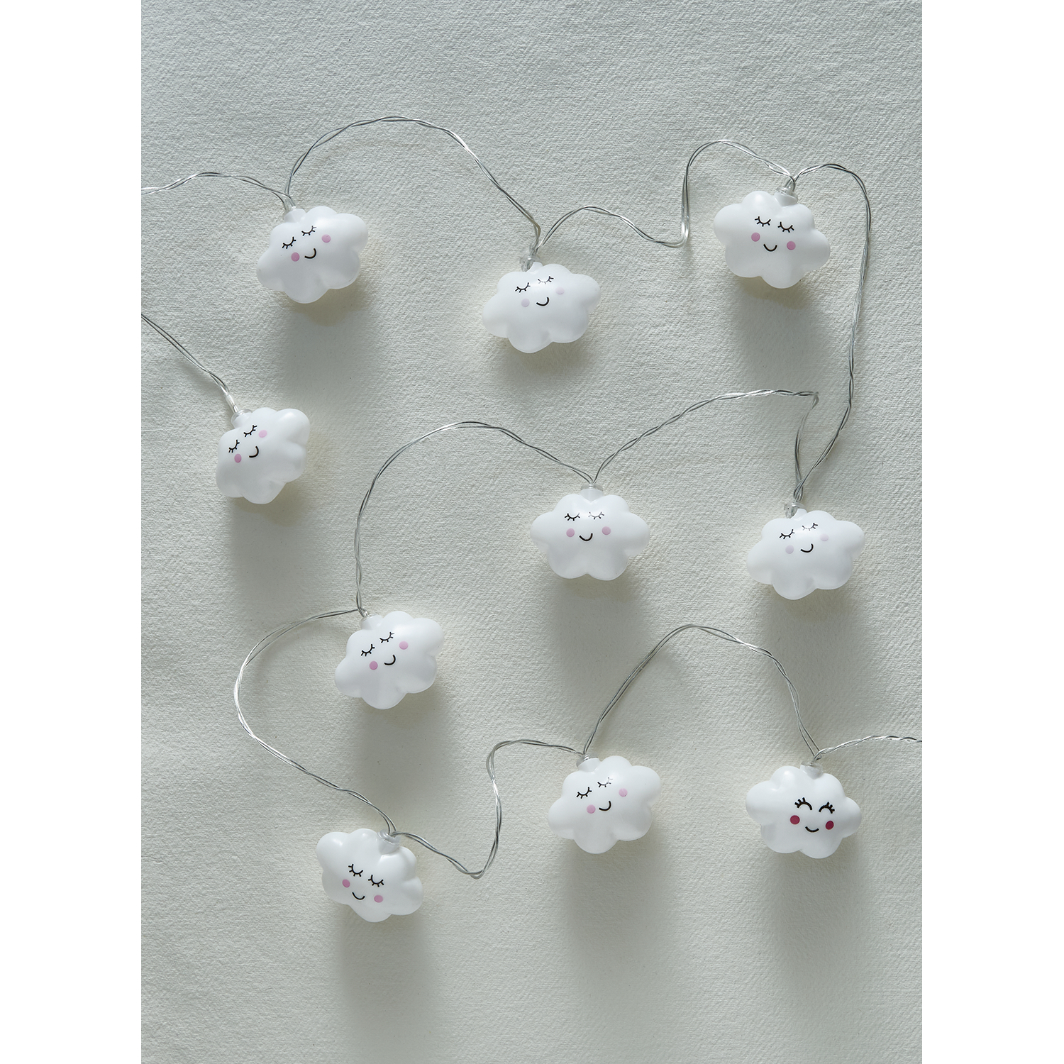George White Led Cloud String Light