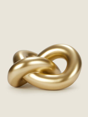 Gold Knot Resin Ornament Home at ASDA