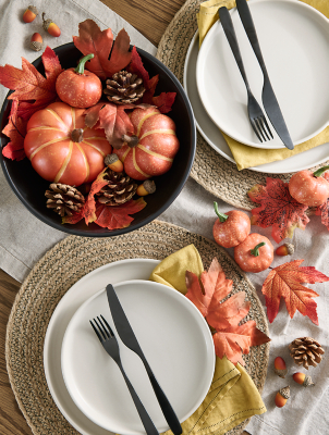 Orange Pumpkin Décor Kit Home at ASDA