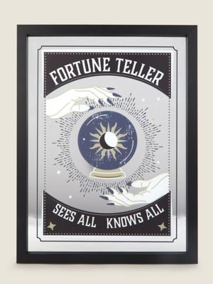 Black Fortune Teller Sign Home at ASDA