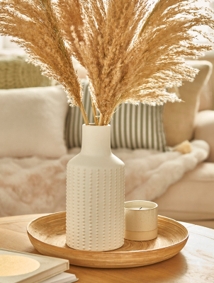 Stacey Solomon White Beaded Vase Home at ASDA