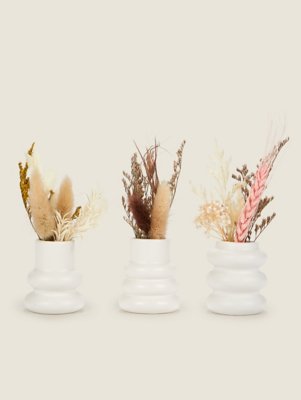 White Trio of Dried Florals Home at ASDA