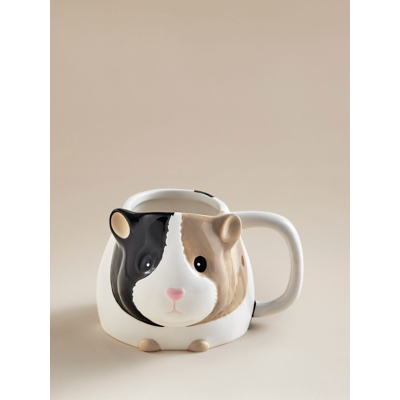 George Black & White Guinea Pig-Shaped Mug - Black & White