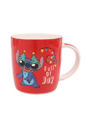 Disney Stitch Red & White Christmas Mug Home at ASDA