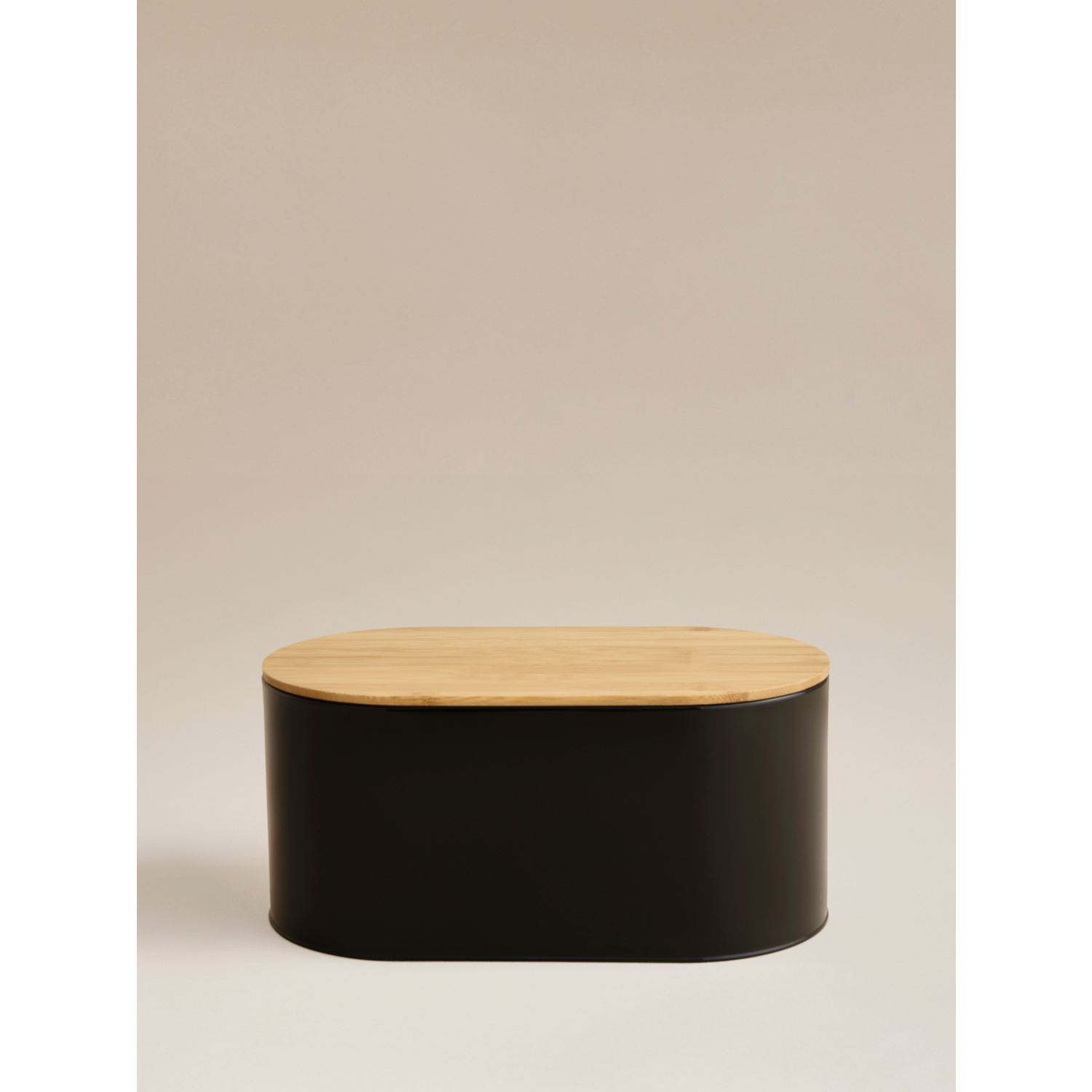 George Black Metal & Bamboo Bread Bin
