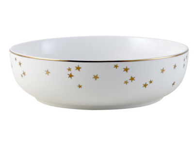 White GoldTone Stars Pasta Bowl Home at ASDA