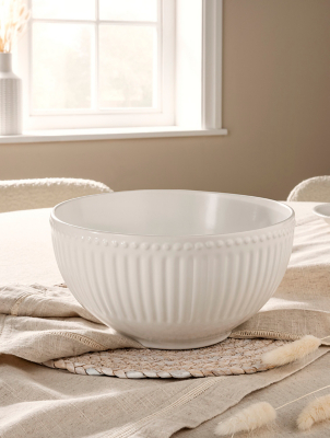 Stacey Solomon White Beaded Serving Bowl Home at ASDA