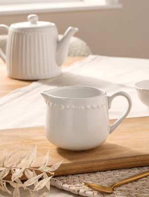 Stacey Solomon White Beaded Milk Jug Home at ASDA