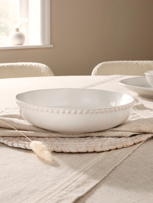 Stacey Solomon White Beaded Pasta Bowl Home at ASDA