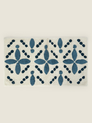 Blue Tile Bath Mat Home at ASDA