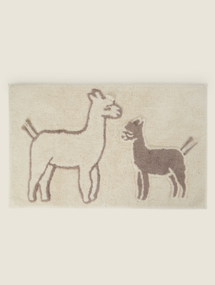Natural Alpaca Bath Mat Home at ASDA