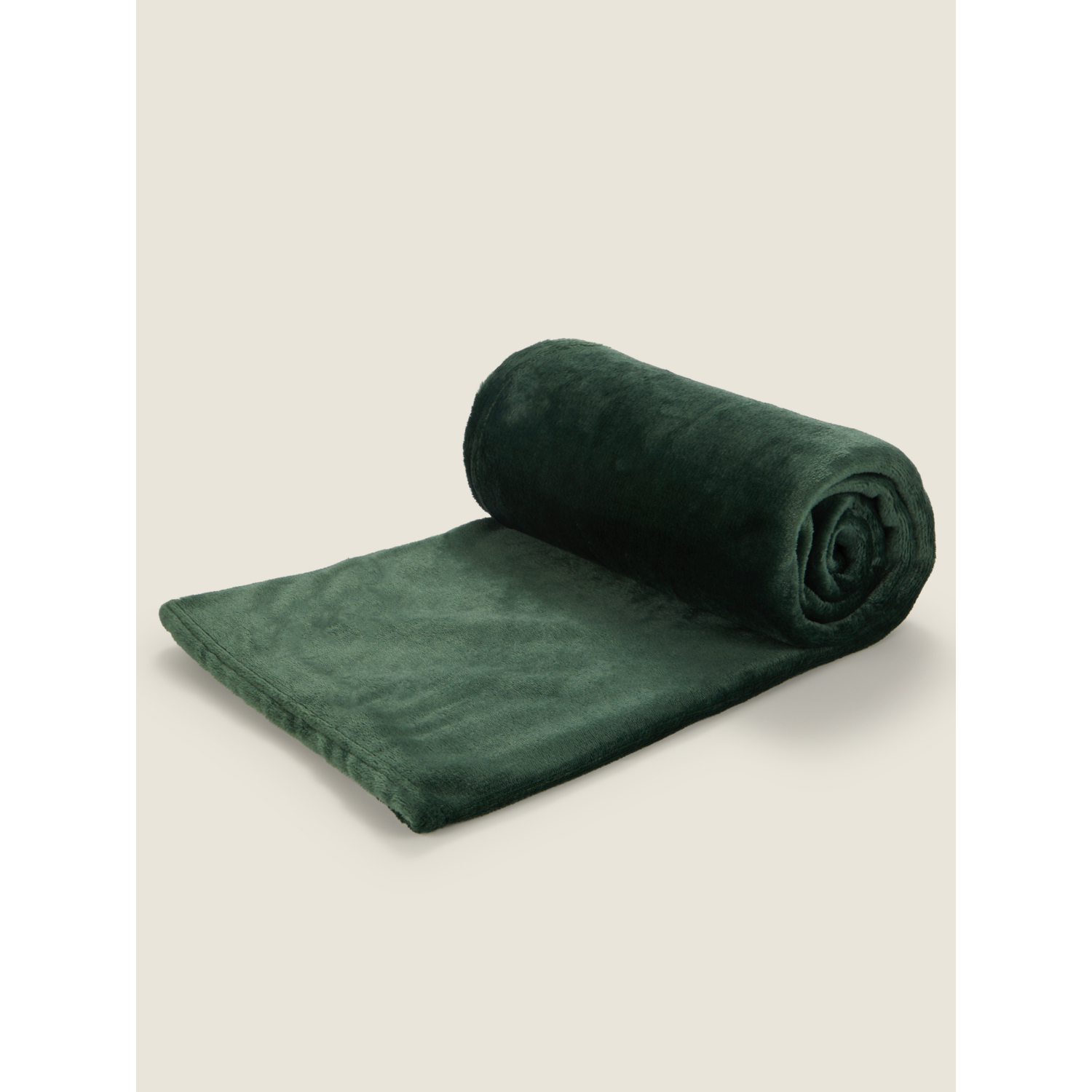 George Dark Green Plain Super Soft Throw - 120Cm X 150Cm