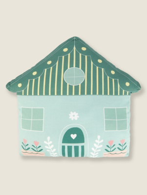 Mint HouseShaped Cushion Home at ASDA
