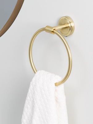 Brass Towel Ring Home at ASDA