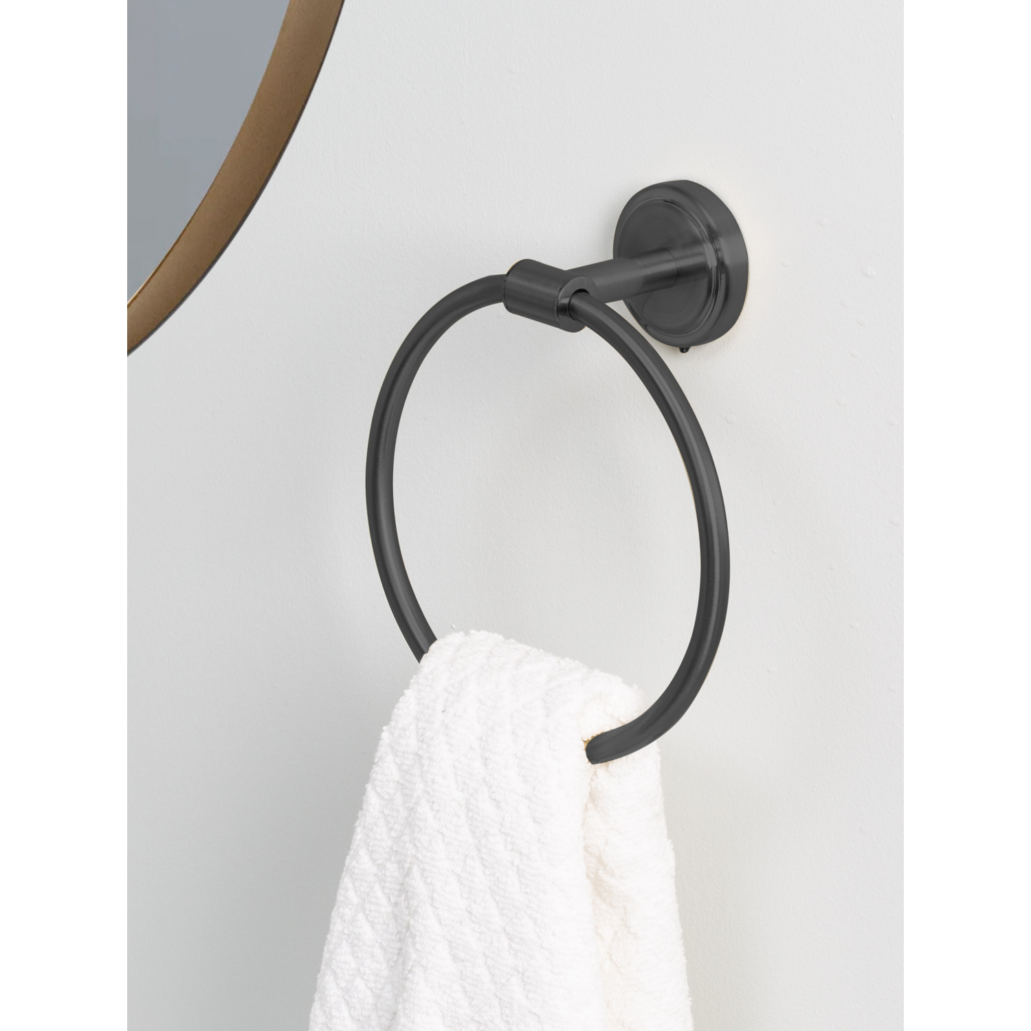 George Black Matte Towel Ring