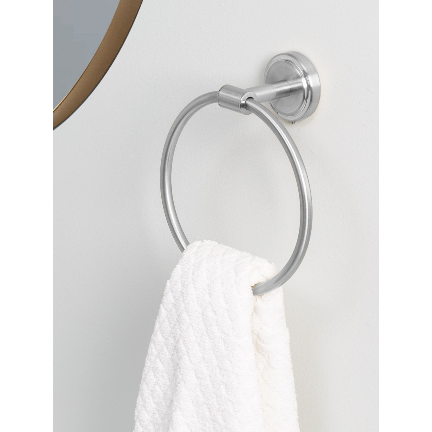 George Silver -Tone Towel Ring