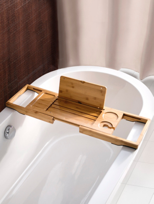 Just Wellness Bamboo Functional Bath Tray  Home  George at ASDA