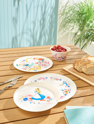 Disney Alice In Wonderland Dinner Set 12 Piece Outdoor & Garden