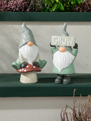 HandPainted Gonk Set of 2 Outdoor & Garden at ASDA