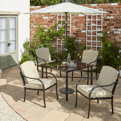 Haversham Classic 6 Piece Patio Set Linen Outdoor & Garden