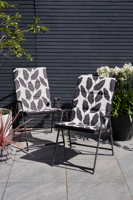Miami Cushion 2 Pack Leaf print Outdoor & Garden at ASDA