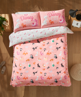 Disney Cats Reversible Duvet Set Home at ASDA