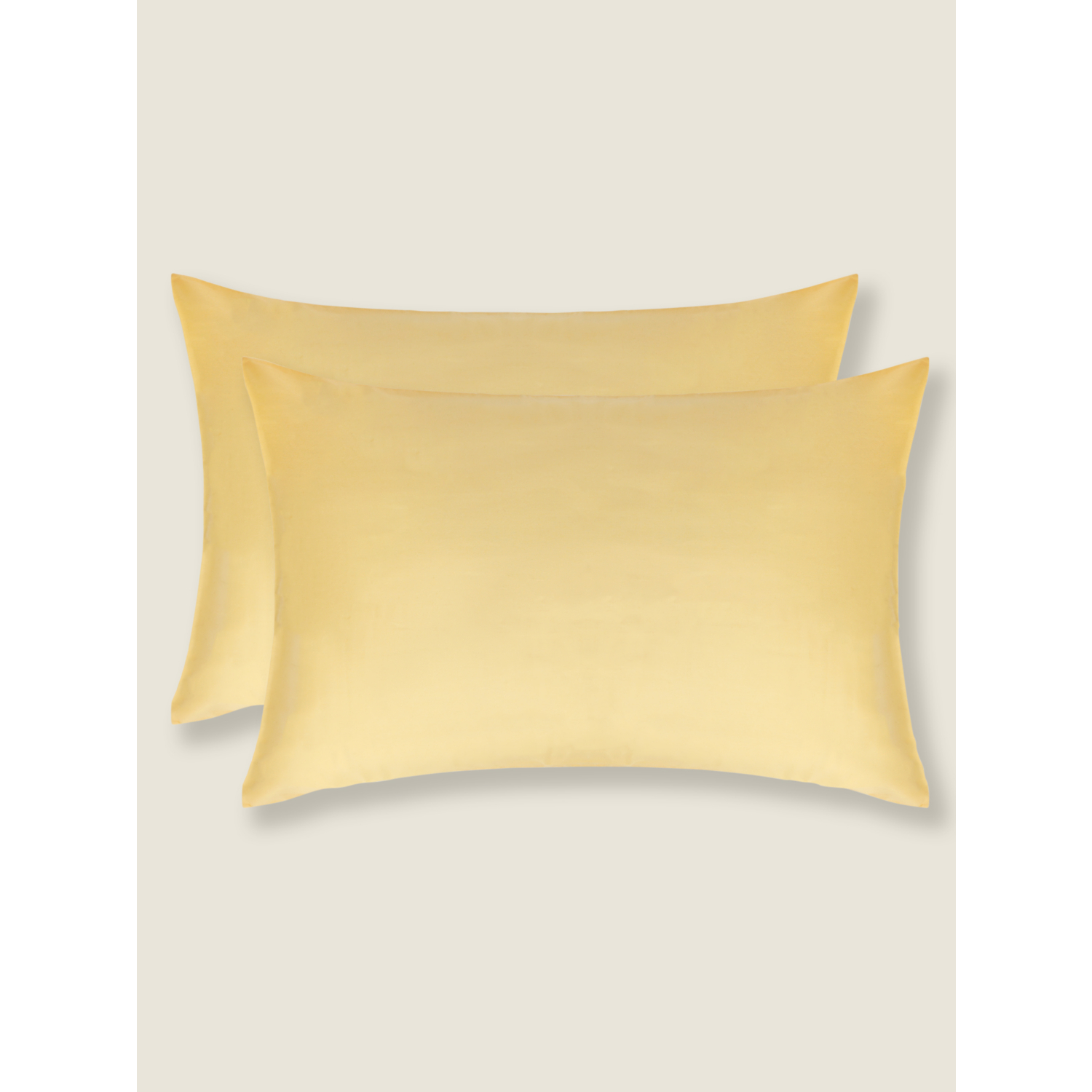 George Lemon Yellow Plain Pillowcase Pair