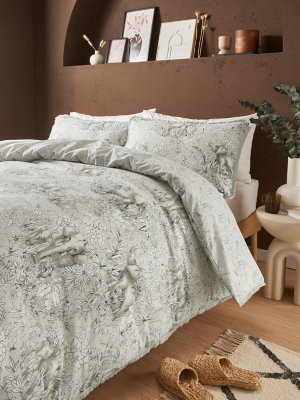 Natural Elephant Jungle Reversible Duvet Set Home at ASDA