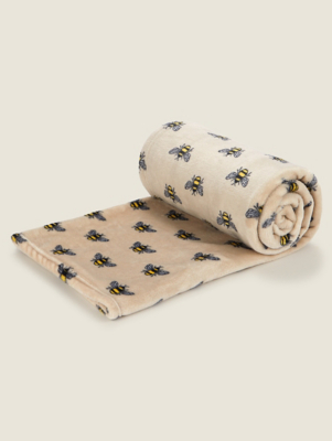 Natural Bee Supersoft Throw Home at ASDA
