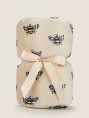 Natural Bee Supersoft Throw Home George at ASDA