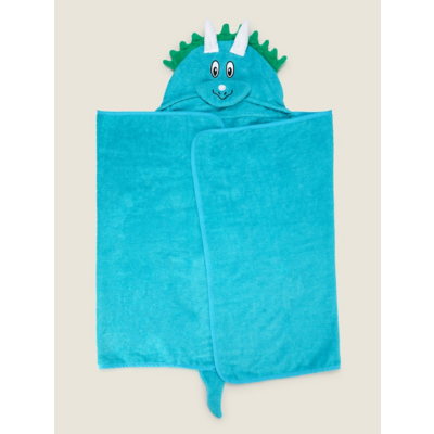 George Unisex Kids Blue Dino Hooded Towel 140Cm
