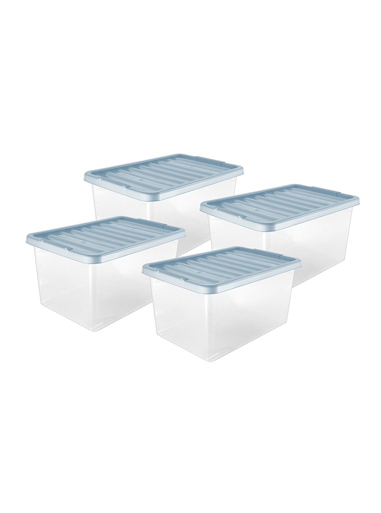 TU 27L Blue Plastic Storage Boxes - Pack of 4 | Home | George at ASDA
