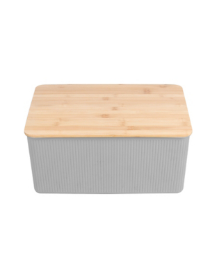 Grey Bamboo Storage Box With Lid Home at ASDA