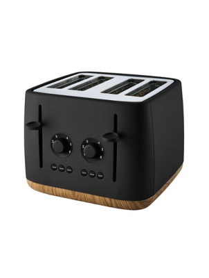 Matt Black Scandi 4Slice Toaster Electricals at ASDA