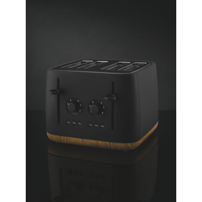 George Black Matt Scandi 4-Slice Toaster - Black
