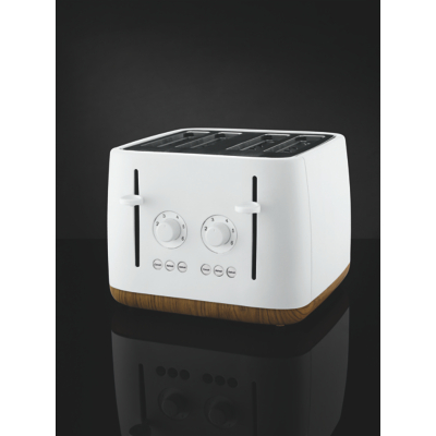 George White Matt Scandi 4-Slice Toaster - White