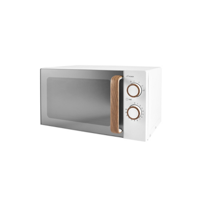George White Matte Scandi Manual Microwave 17L