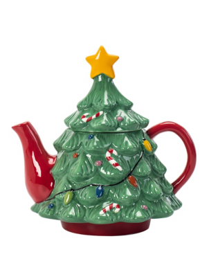 Green Christmas TreeShaped Teapot Home at ASDA