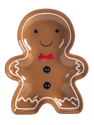 Brown GingerbreadShaped Plate Home at ASDA