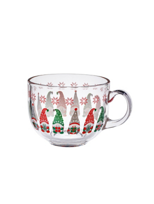 Christmas Gonk Glass Cappuccino Mug Home at ASDA