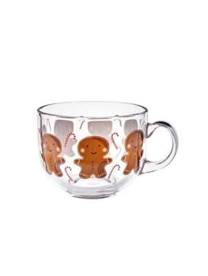 Gingerbread Cappuccino Glass Mug Home at ASDA