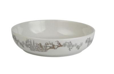 Christmas Santa Sleigh Snow Scene Pasta Bowl Home at ASDA